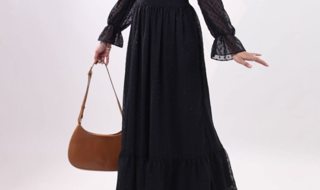 black maxi dress